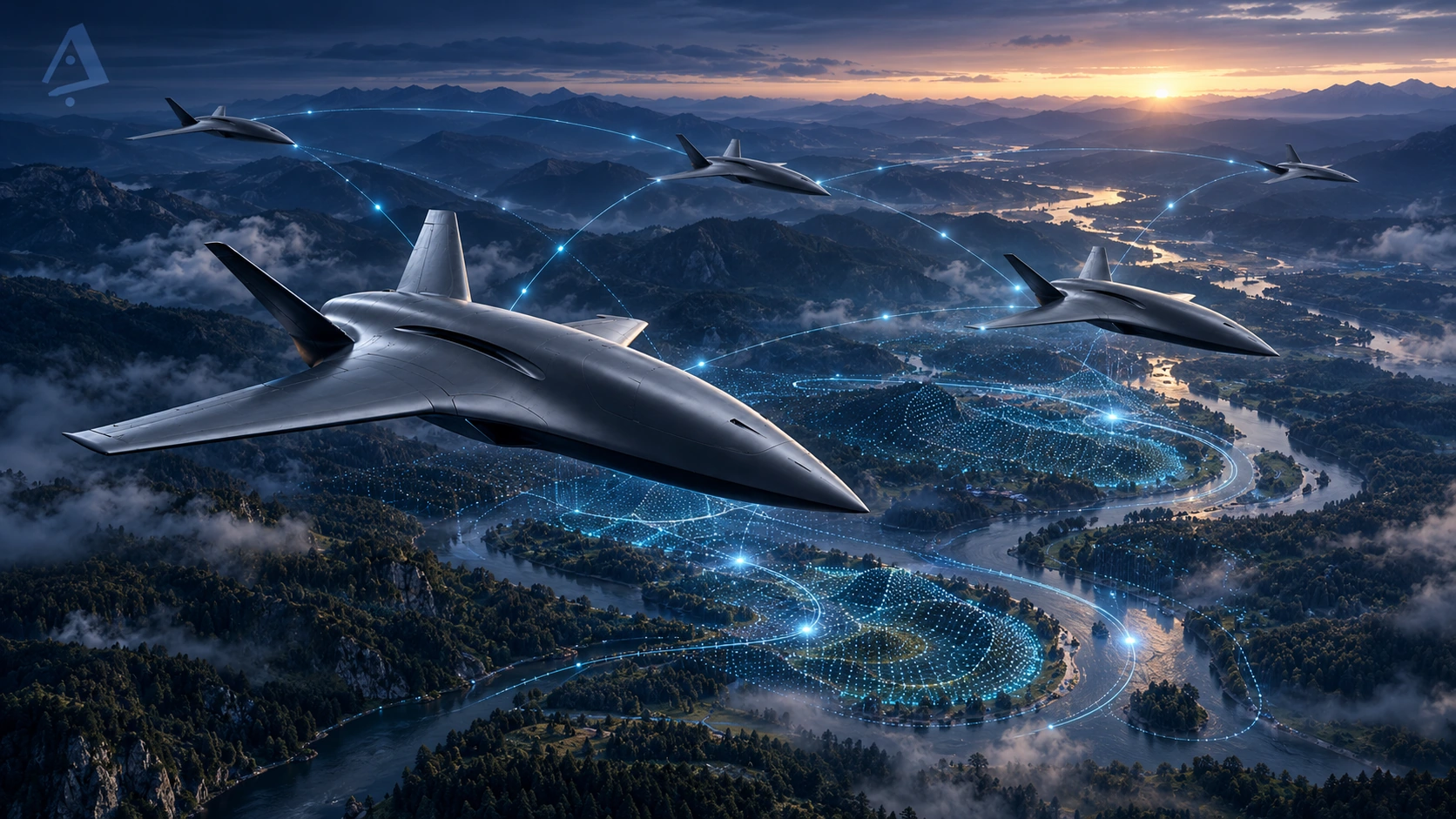 Аппараты AERIS Q1N в коллективной миссии NEXUS: взаимосвязанные наблюдения и общая пространственная карта территории.